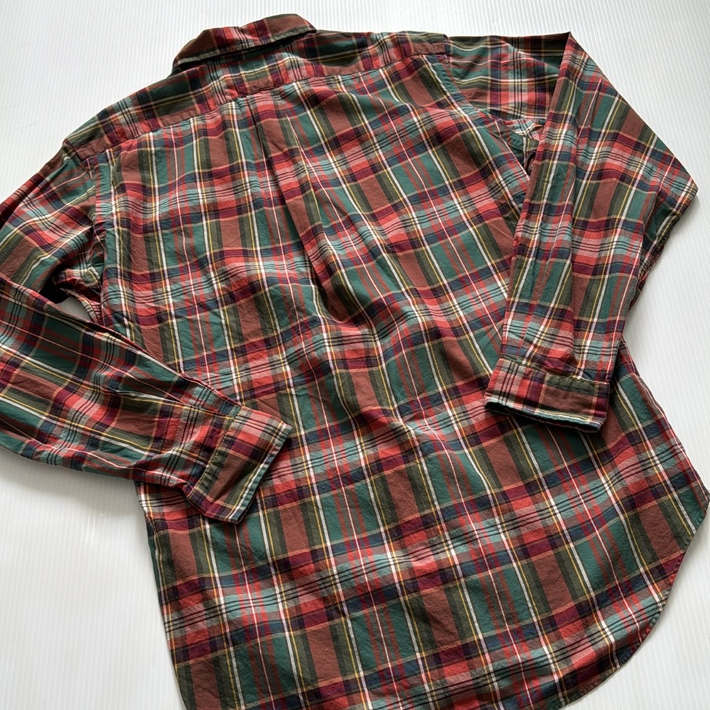 Ralph Lauren Classic Fit red, green, yellow & blue plaid button down. Medium - Picture 10 of 10